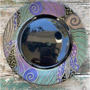 Acoroc FRANCE black ceramic 10.5“ dinner plate TAMPICO